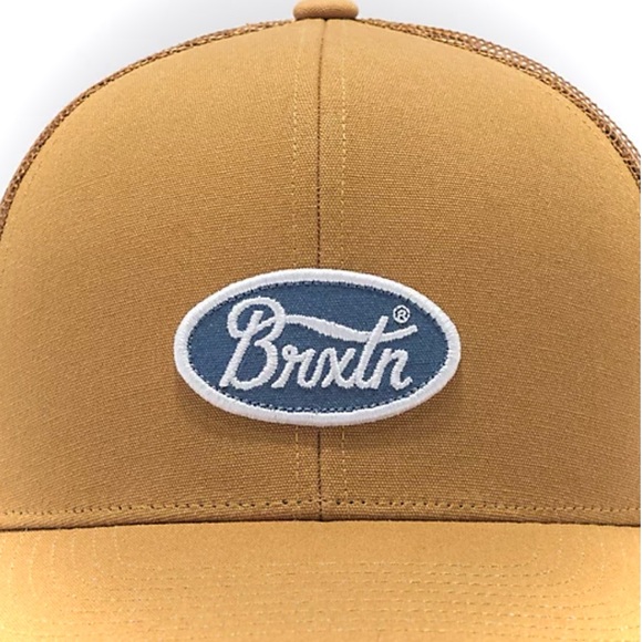 BRIXTON | OS | Parsons MP Copper Snapback Patch Logo Icon Trucker Hat NWOT - Picture 1 of 8